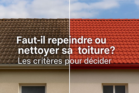 Faut-il repeindre ou nettoyer sa toiture ? Les critères pour décider