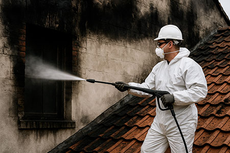 Incendies et suies : décontaminer toitures et façades sans les abîmer
