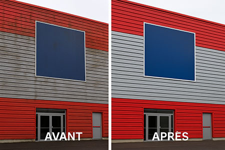 Nettoyage de bardage composite magasin de grande distribution à Lille