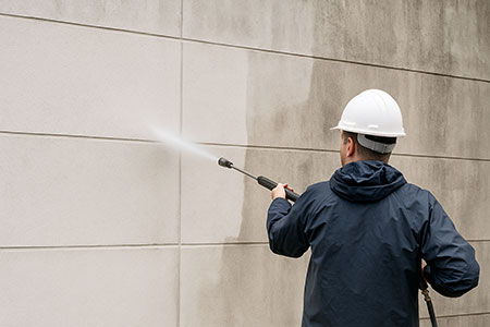 Façade en béton ou ciment