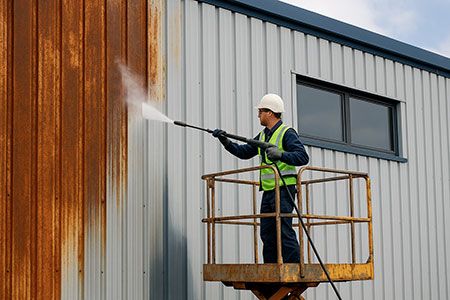 Bardage métallique rouillé