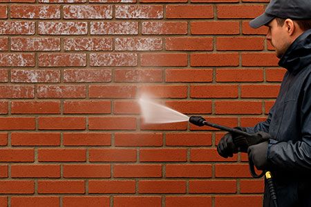 Nettoyage façade en brique