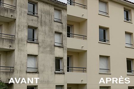 Remise en état de façades crépies d’une résidence de copropriété à Marseille